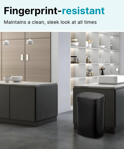 Five Stars® Sensor-Mülleimer 60L Edelstahl Schwarz