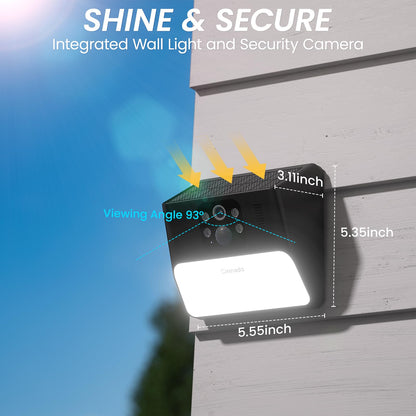 Cinnado Überwachungskamera Aussen Akku Solar - S2 Set 2 2K