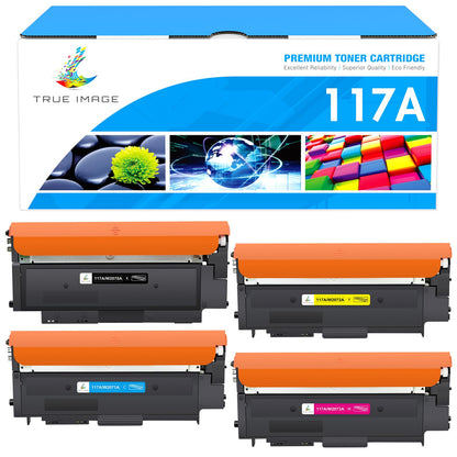 Kompatibler HP 117A Toner Set für MFP 178nwg 179fwg – 4er-Pack. Vier Toner-Kartuschen (CMYK) für Farbdruck in Laserdruckern.