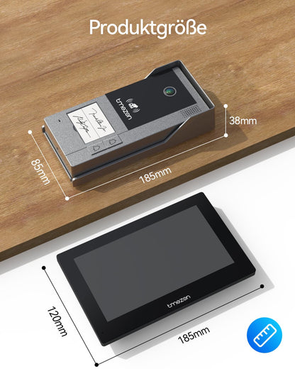 TMEZON WLAN IP Türsprechanlage 2-Familienhaus 1080P 7'' Touchscreen