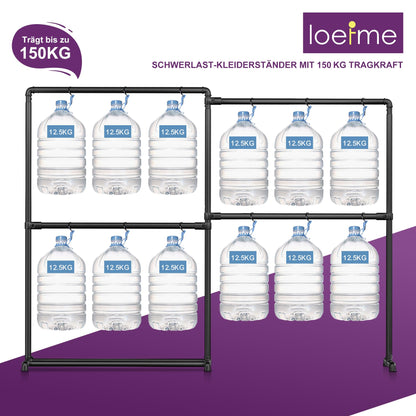 LOEFME Schwerlast Kleiderständer – Klappbar & Freistehend