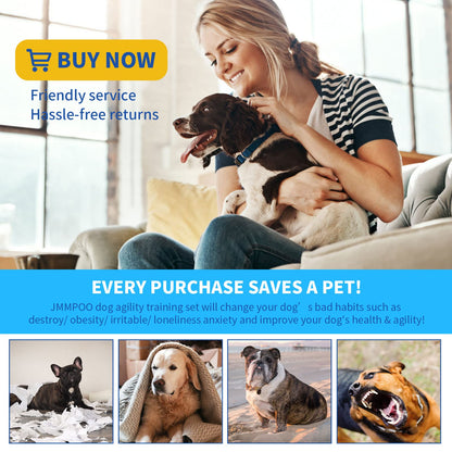 JMMPOO Agility Set Hundetraining – 65-teilige Ausrüstung
