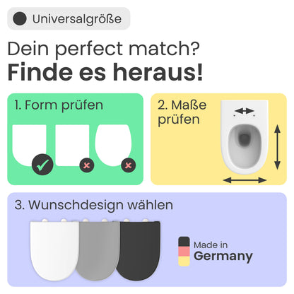 instmaier Alma WC-Sitz mit Absenkautomatik - Manhattan Grau D-Form
