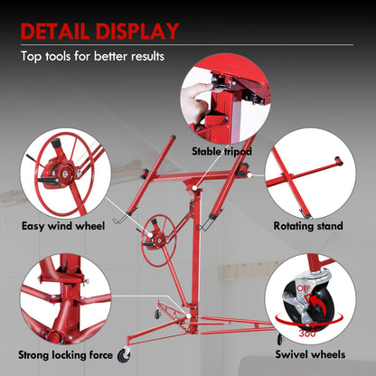 CCLIFE Plattenheber klappbar XXL 140-350cm 68kg - Rot