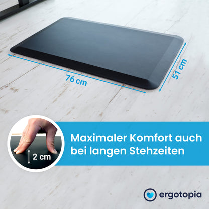 Ergotopia Anti-Ermüdungsmatte ergonomische Stehmatte - Schwarz