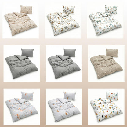 Totsy Baby Kinderbettdecke Set 100x135 cm mit Kissen aus Baumwolle