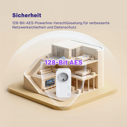STRONG PL600S Powerline Adapter Set mit Steckdose, 600 Mbit/s