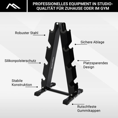 MSPORTS Kurzhantel Rack Hantelständer – 300kg Belastbarkeit