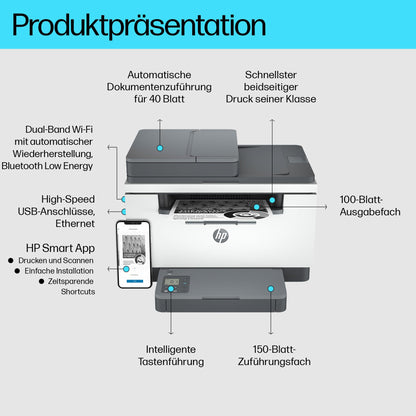 HP LaserJet MFP M234sdw Multifunktionslaserdrucker Grau-Weiss