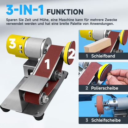 SwissTools DIY Mini Bandschleifer Elektrisch – 7 Stufen Set