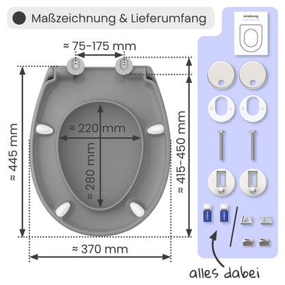 instmaier Alma WC-Sitz Absenkautomatik – Manhattan Grau
