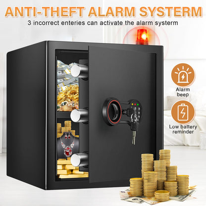 Tiskgg EH Safe Tresor 50 L feuerfest Stahl mit Zahlenschloss und LED