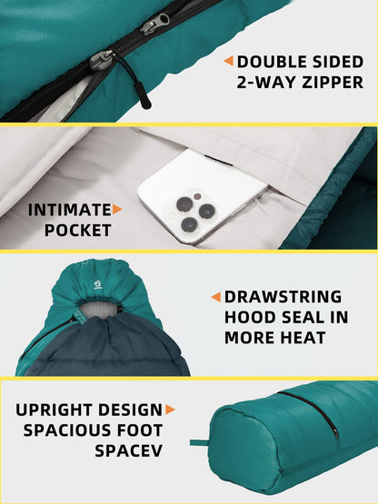 Bessport Mumienschlafsack Winter, ultraleicht mit kleinem Packmass