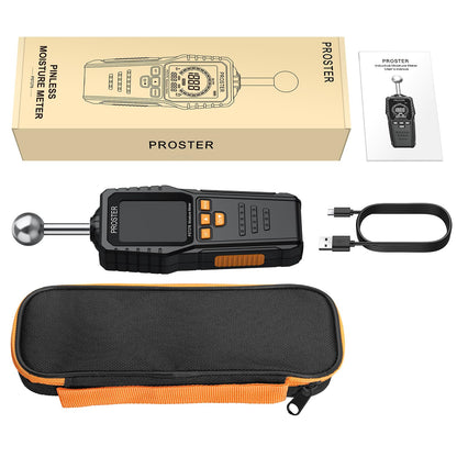 Proster Feuchtigkeitsmessgerät stiftlos LCD 5-40 mm Schwarz/Orange