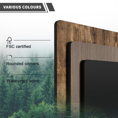 JUMMICO Elektrischer Steh-Sitz Tisch 140x70 cm – Vintage-Braun