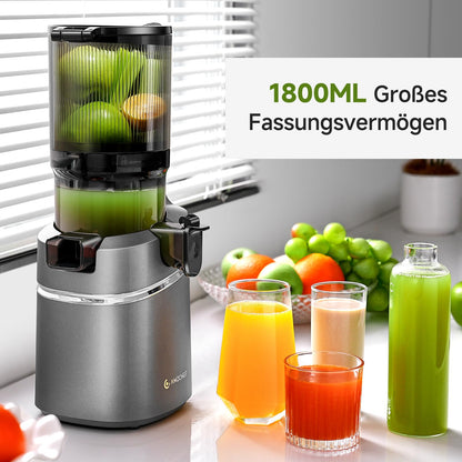 AMZCHEF Entsafter Slow Juicer 250W mit 145mm Öffnung – Grau