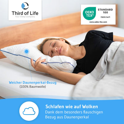 inSPIRO Kopfkissen 80x80 Premium – Ergonomisches Nackenstützkissen