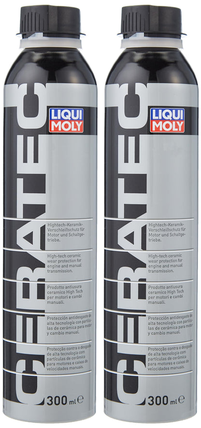 LIQUI MOLY Cera Tec 3721 Öladditiv Keramikverschleissschutz 2 x 300 ml, zwei Dosen Keramik-Ölzusatz