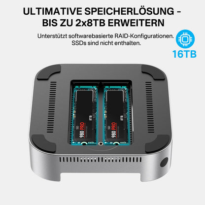 ACASIS Mac mini M4 Docking Station - Dual Bay NVMe SSD DS1101-EU