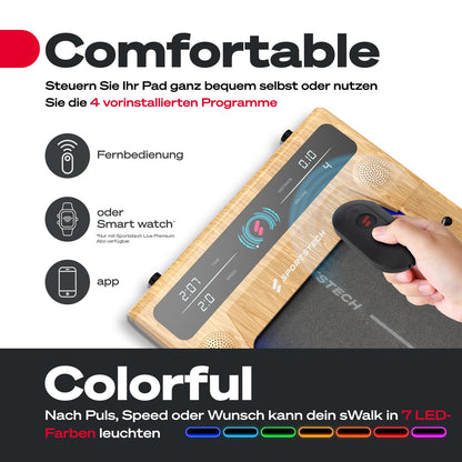 Sportstech sWalk Laufband – Walking Pad unterm Schreibtisch