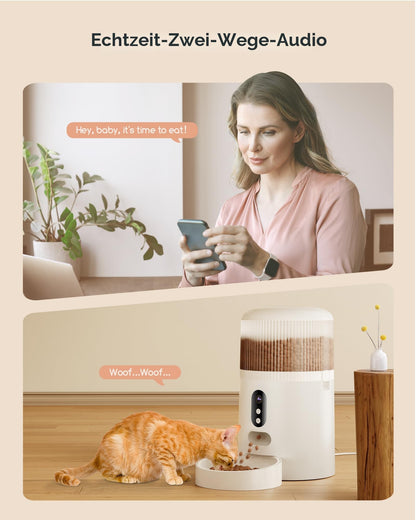 Faroro PF22 Futterautomat Katze mit 3MP Kamera, WiFi, 4L