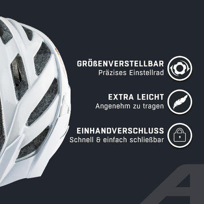 ALPINA Panoma Classic Fahrradhelm, White-Prosecco Gloss, S (52-57 cm)
