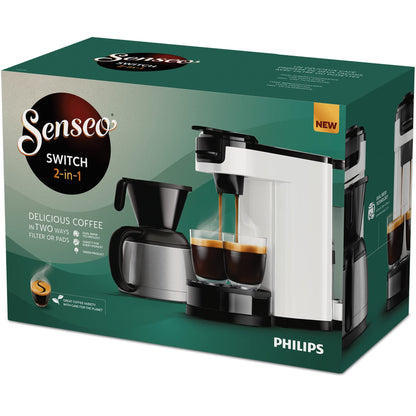 Philips Senseo Switch Pad- & Filterkaffeemaschine - Weiss (HD6592/04)