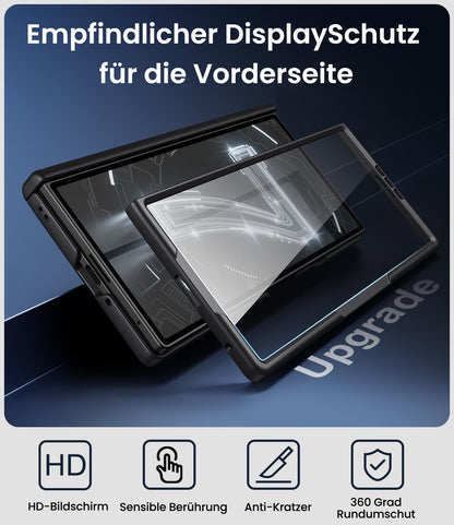 SIXBOX Hülle für Samsung Galaxy Z Fold 7 5G mit Ständer, Schwarz