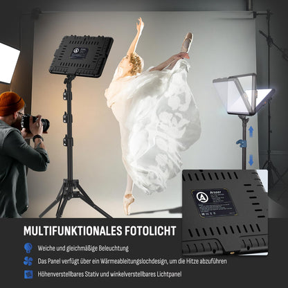 StudioLine LED Video Licht Set – Dimmbar 2er Pack 2800-6500K