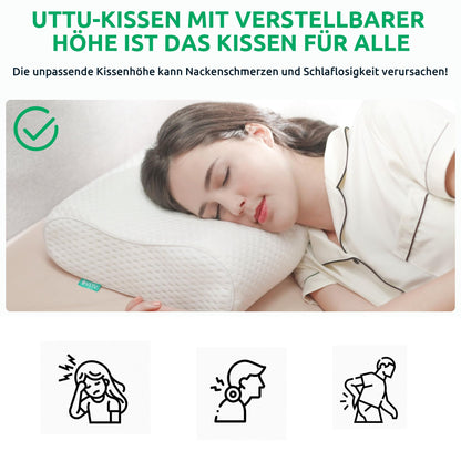UTTU Memory Foam Kissen, ergonomisches Nackenkissen, verstellbar