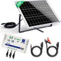 ECO-WORTHY Solarpanel Kit 25W 12V monokristallin mit 10A Laderegler, Aluminiumrahmen und verstellbarer Halterung