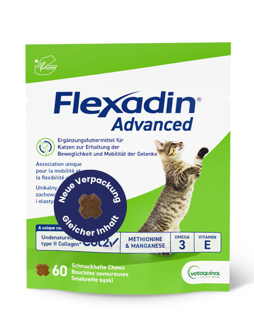 FLEXADIN ADVANCED Katze Gelenkleckerli mit Kollagen Typ II - 60 Stück