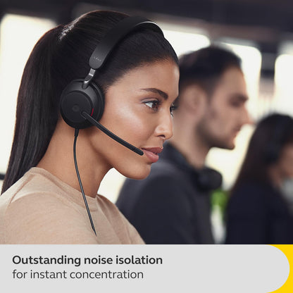 Jabra Evolve2 40 SE Kabel Stereo Headset - MS Teams USB-A Schwarz