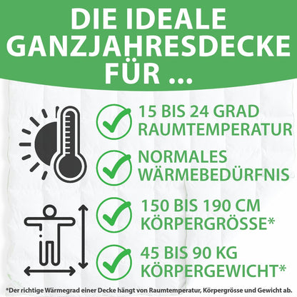 Welldora Komfort Daunendecke 220x240 - Federn & Daunen