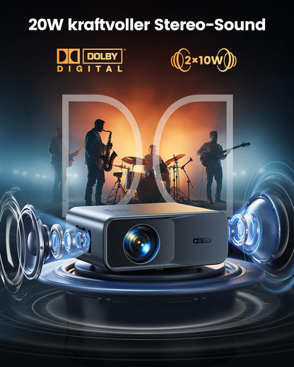 4K Smart Beamer Google TV – Heimkino & Outdoor Projektor