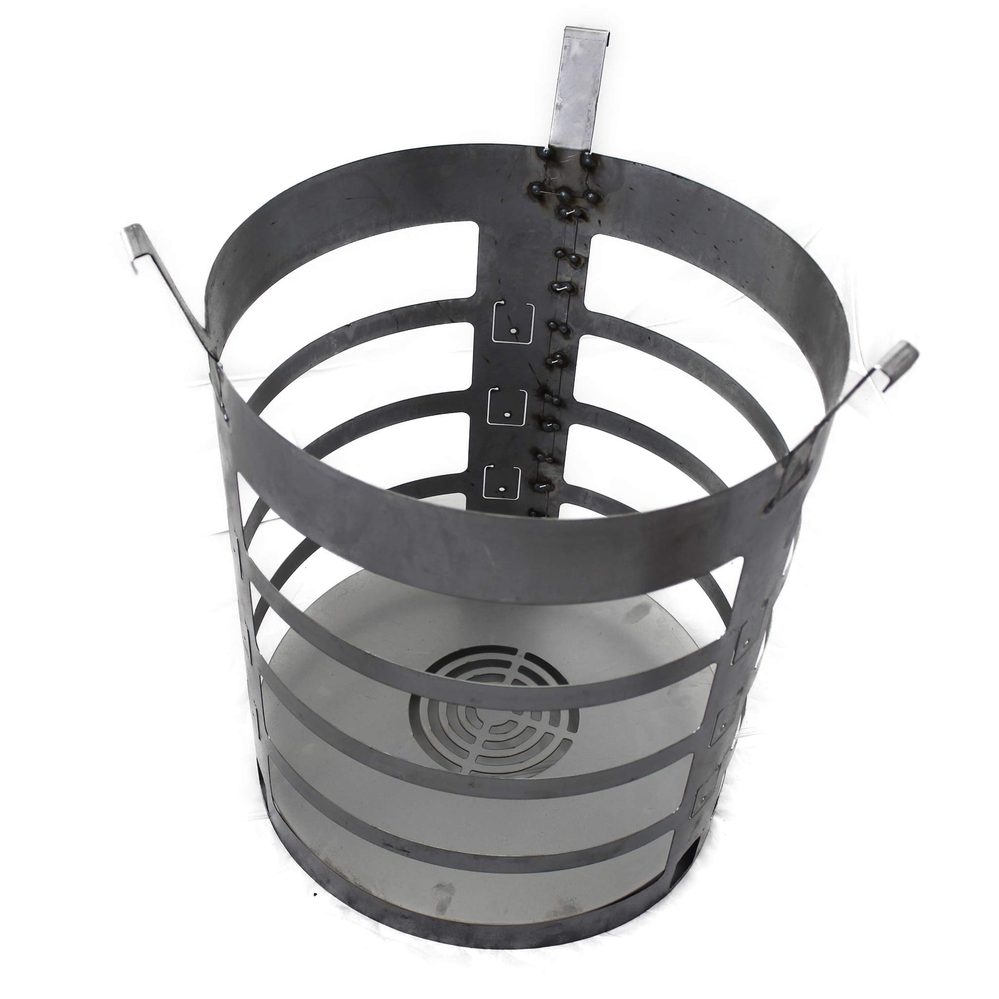 A. Weyck XXL Feuerkorb mit Funkenschutz für Feuertonne. Rund, schwarz. Zum sicheren Verbrennen von Holz in Feuertonnen.