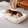 Upvilla Hundebett für grosse Hunde, waschbar, Beige, 92 × 69 cm