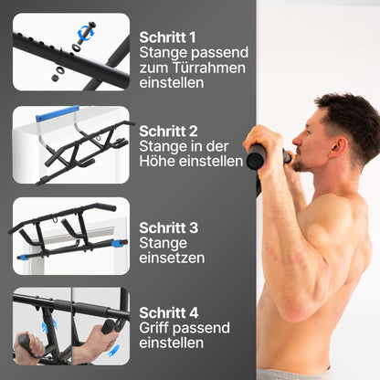 NEOLYMP Klimmzugstange Türrahmen – Türreck verstellbar, bis 150 kg