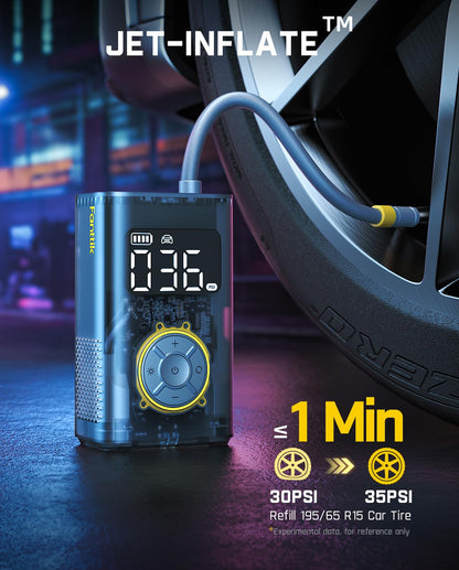 Fanttik X9 Pro Elektrische Luftpumpe, 150 PSI, Mechanisches Grau