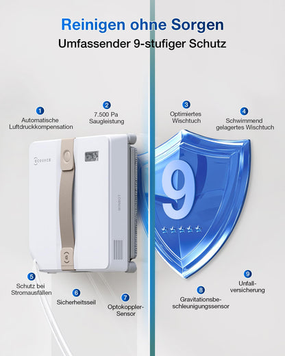 ECOVACS WINBOT MINI kompakter Fensterputzroboter - Weiss