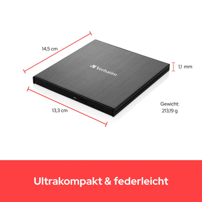 Verbatim Externer Slimline Blu-ray & DVD Brenner USB 3.2