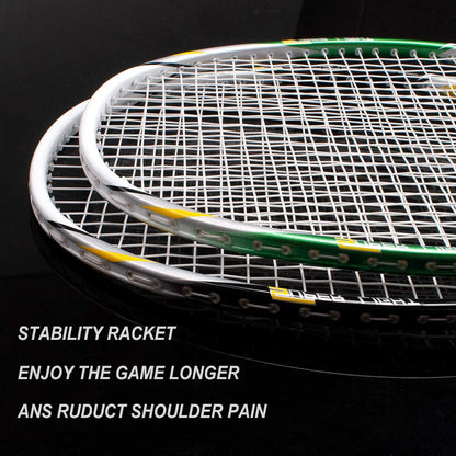 Senston Graphit Badminton Set - 2 Carbon-Schläger mit Tasche