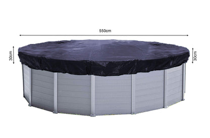 QUICK STAR Solar Poolabdeckung Rund Ø 610cm - Schwarz 200g/m²