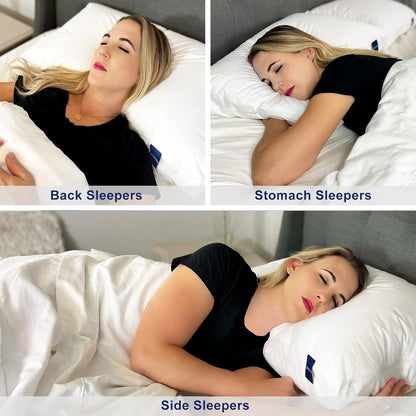 ACCURATEX Memory Foam Kopfkissen 40x80 cm, 2er Set, höhenverstellbar