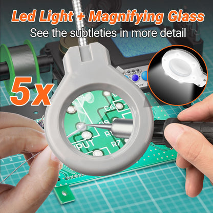 Preciva 927 IV 60W Lötstation – Lupe & helfende Hände