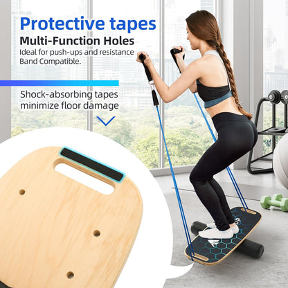 Flycoop Balance Board mit Rolle – Wackelbrett für Erwachsene