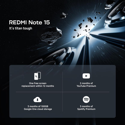 Xiaomi Redmi Note 15 Smartphone 8+128 GB, 108 MP, Schwarz