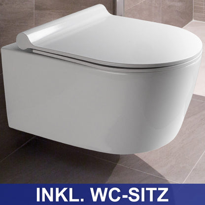 VILSTEIN Hänge WC Spülrandlos Komplettset - mit Absenkautomatik