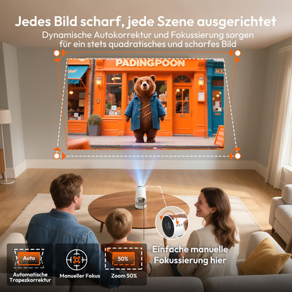 Gimbal 3s Mini Beamer 2025 - 4K Full HD Android 11 WiFi 6