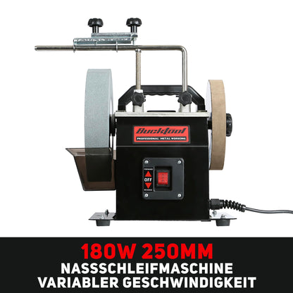 Bucktool 250mm Nassschleifer Schärfsystem – wassergekühlt 180W